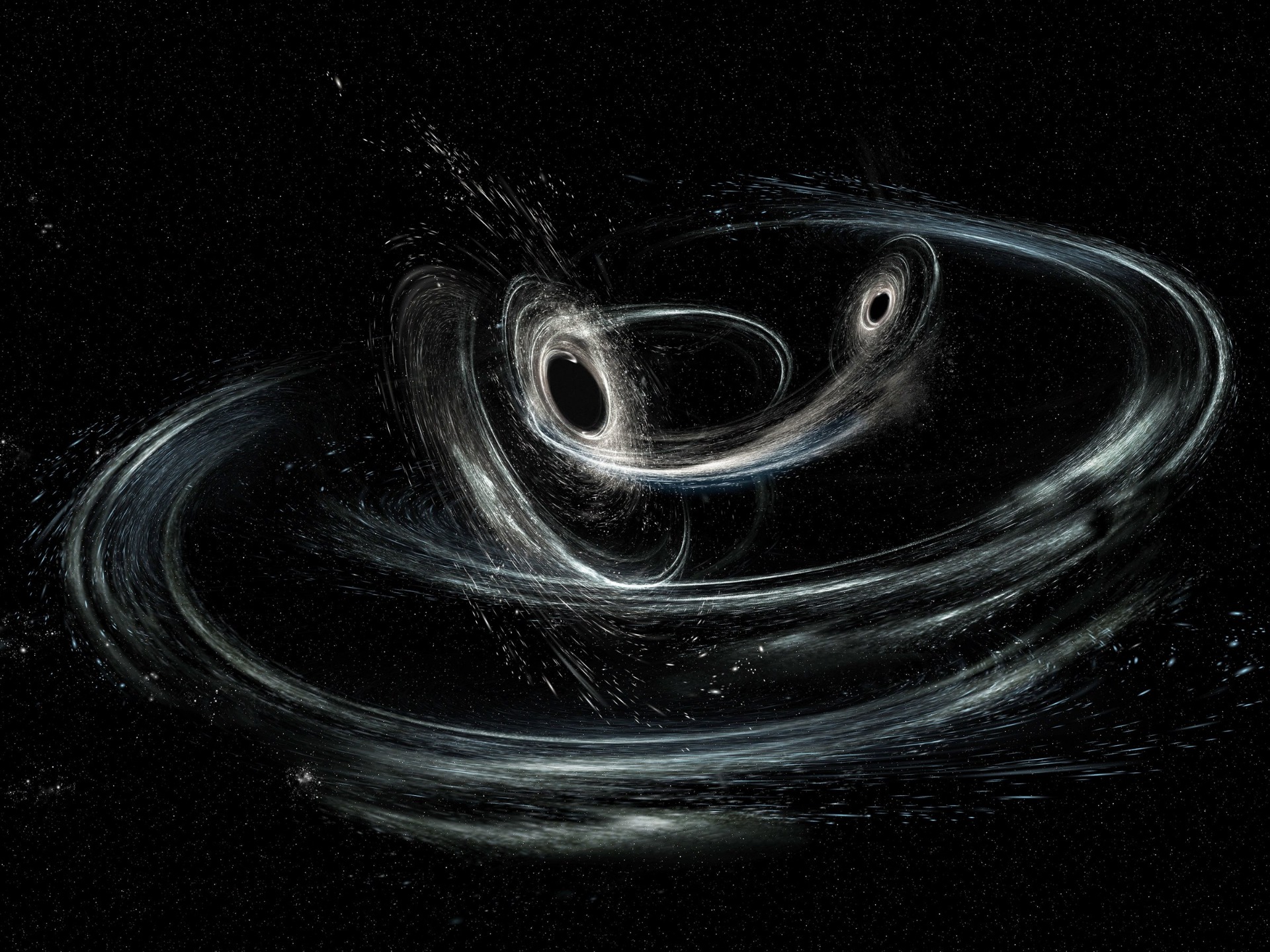 Above: Simulation of a Black-hole Black-hole merger AURORE SIMONNET/LIGO/CALTECH/MIT/SONOMA STATE 