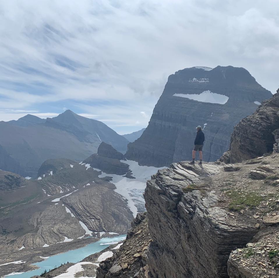 Atop the Grinnell Glacier in Glacier Nation Park
